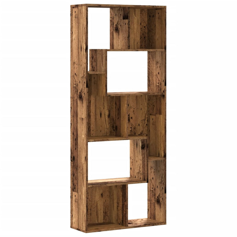 vidaXL antik fa színű szerelt fa könyvespolc 67 x 24 x 161 cm