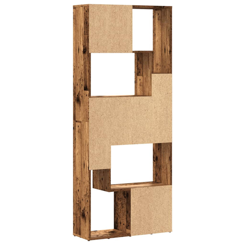 vidaXL antik fa színű szerelt fa könyvespolc 67 x 24 x 161 cm