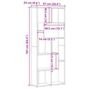 vidaXL antik fa színű szerelt fa könyvespolc 67 x 24 x 161 cm