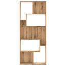 vidaXL műfából készült kézműves tölgyfa könyvespolc 67 x 24 x 161 cm