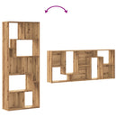 vidaXL műfából készült kézműves tölgyfa könyvespolc 67 x 24 x 161 cm