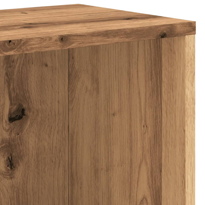vidaXL műfából készült kézműves tölgyfa könyvespolc 67 x 24 x 161 cm