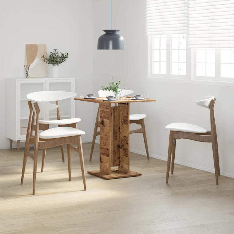 vidaXL antik fa szerelt fa bisztróasztal 60 x 60 x 75 cm