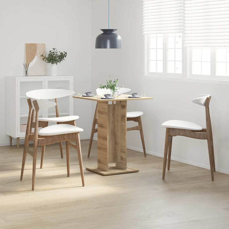 vidaXL kézműves tölgy forgácslap bisztróasztal 60 x 60 x 75 cm