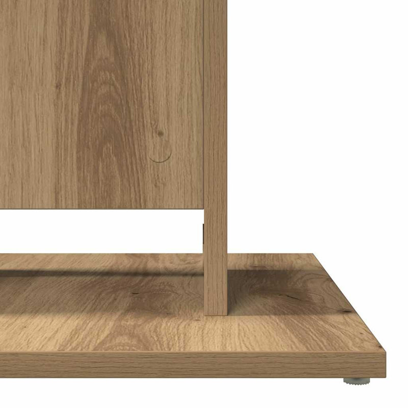 vidaXL kézműves tölgy forgácslap bisztróasztal 60 x 60 x 75 cm