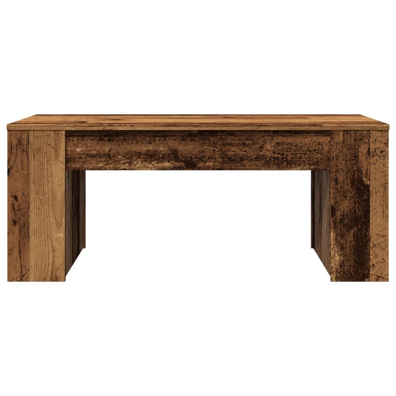 vidaXL antik fa színű szerelt fa dohányzóasztal 102 x 55 x 42 cm