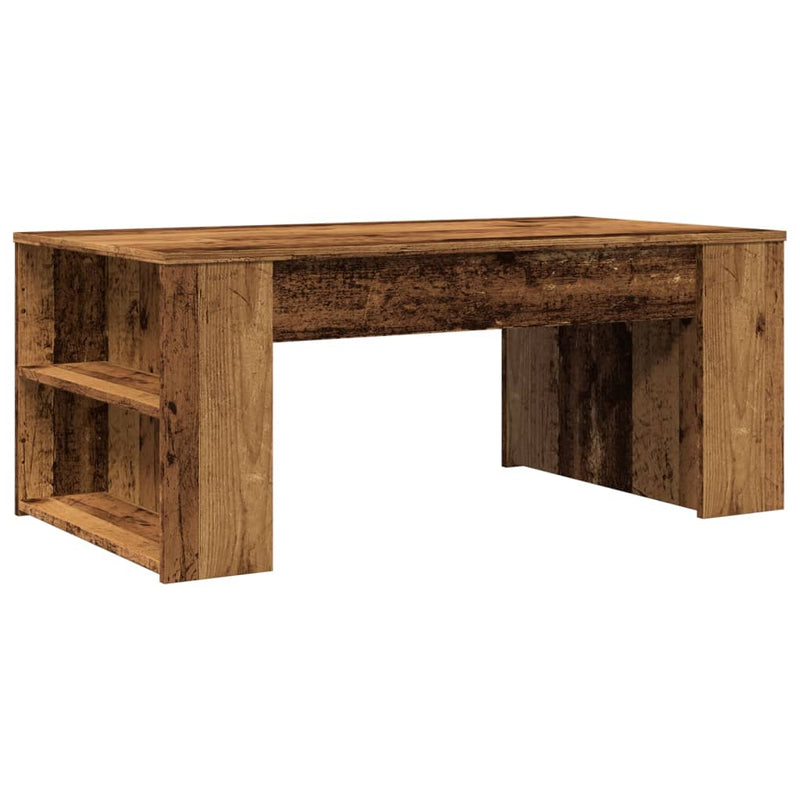 vidaXL antik fa színű szerelt fa dohányzóasztal 102 x 55 x 42 cm