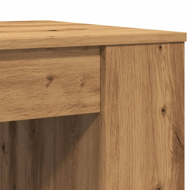 vidaXL kézműves tölgy színű szerelt fa dohányzóasztal 102 x 55 x 42 cm