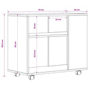 vidaXL Oldalasztal Régi fa 70x35x60,5 cm műszaki fa