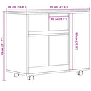 vidaXL oldalasztal kézműves tölgy 70x35x55 cm műszaki fa