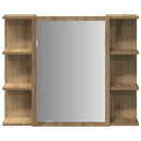 vidaXL Fürdőszobai tükörszekrény Artisan Oak 80x20,5x64 cm Gépelt fa