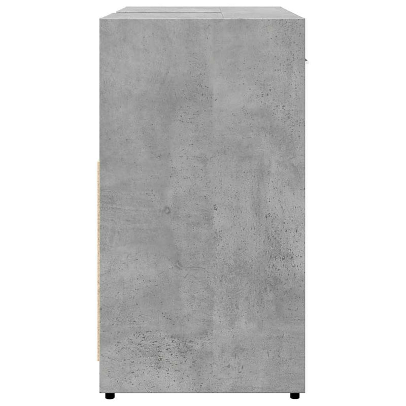 vidaXL Fürdőszoba mosdószekrény beton szürke 60x33x60 cm Gépelt fa