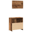 vidaXL Fürdőszoba szekrény tükörrel Régi fából készült fűrészáru