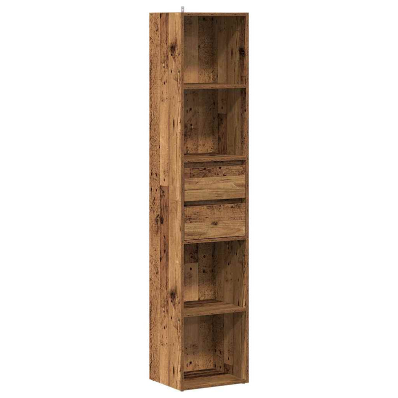 vidaXL Régi fa forgácslap könyvszekrény 36 x 30 x 171 cm