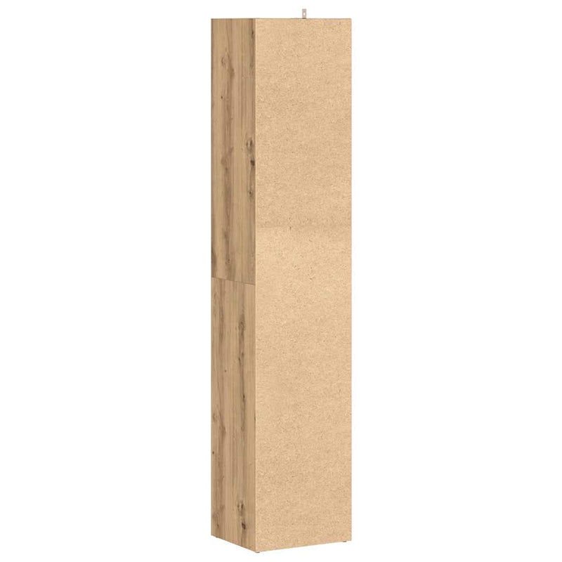 vidaXL kézműves tölgy színű szerelt fa könyvszekrény 36x30x171 cm