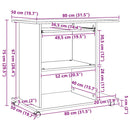 vidaXL antik fa színű szerelt fa számítógépasztal 80 x 50 x 75 cm