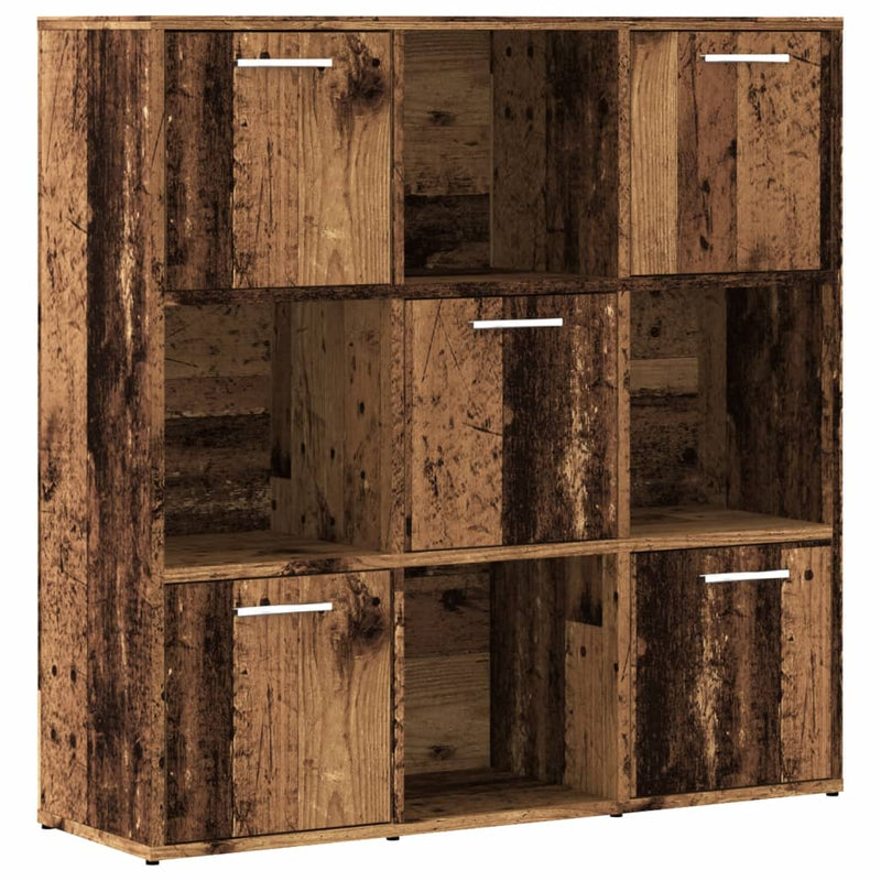 vidaXL antik fa színű szerelt fa könyvespolc 90 x 28 x 90 cm
