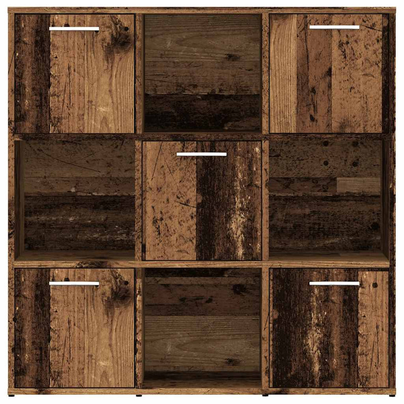 vidaXL antik fa színű szerelt fa könyvespolc 90 x 28 x 90 cm