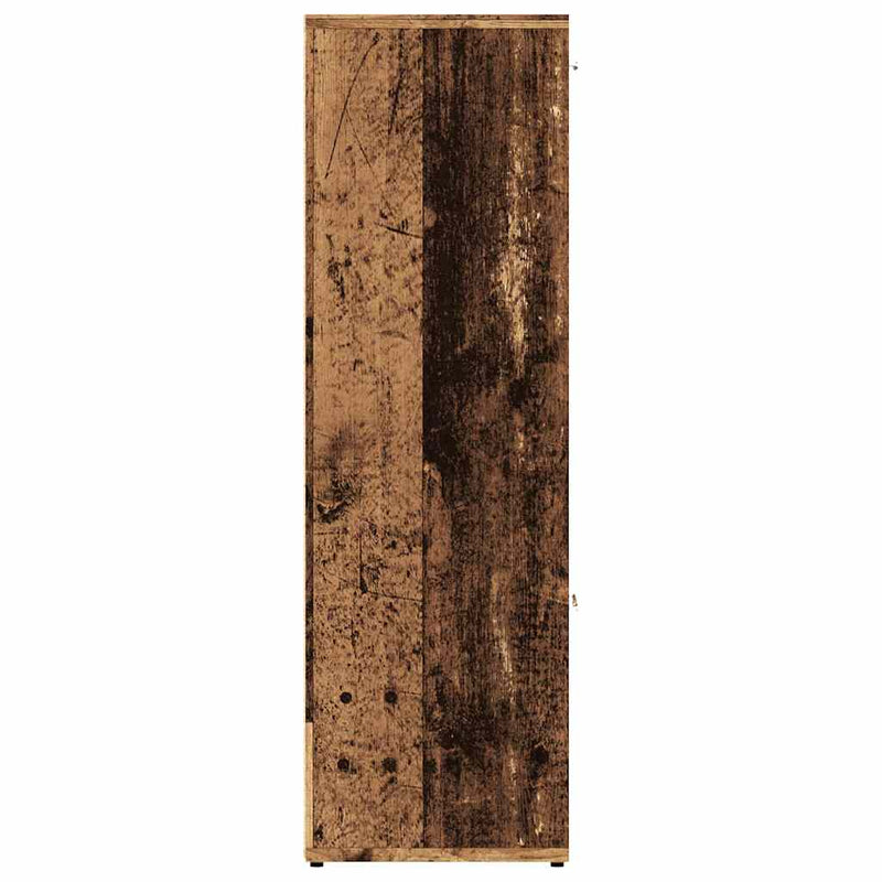 vidaXL antik fa színű szerelt fa könyvespolc 90 x 28 x 90 cm