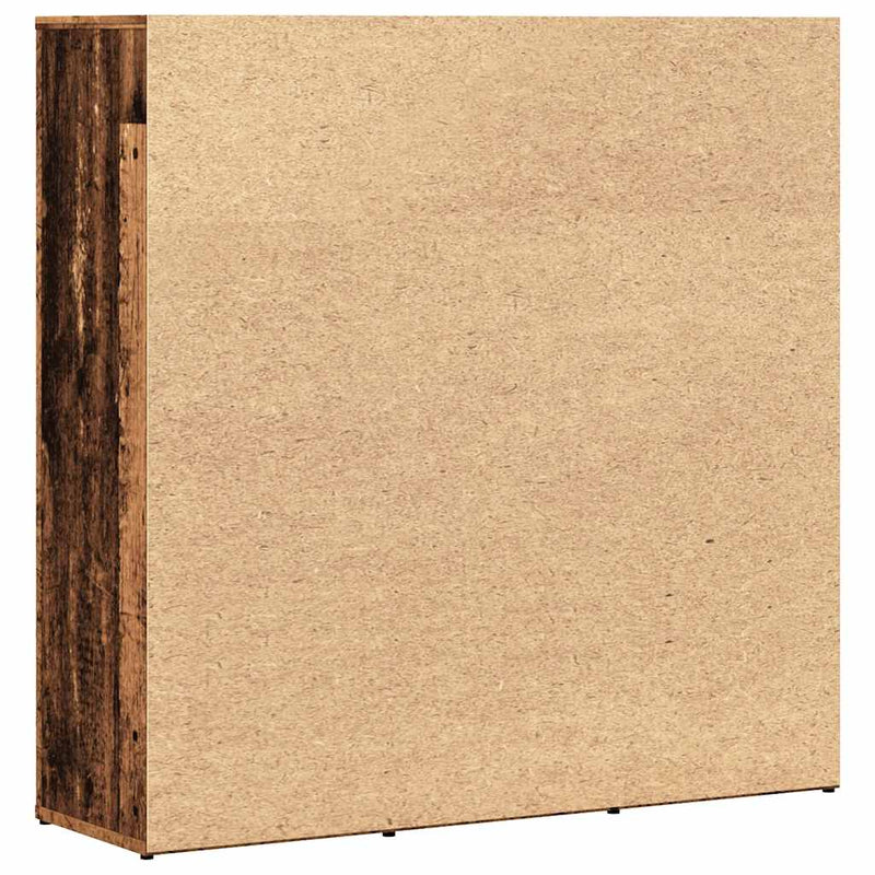 vidaXL antik fa színű szerelt fa könyvespolc 90 x 28 x 90 cm