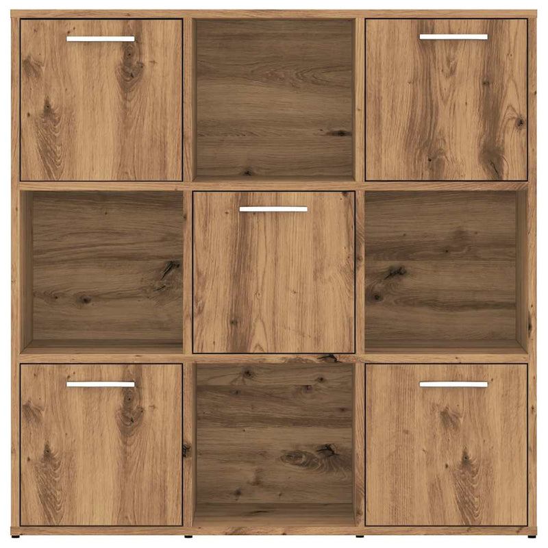 vidaXL kézműves tölgy színű szerelt fa könyvespolc 90 x 28 x 90 cm