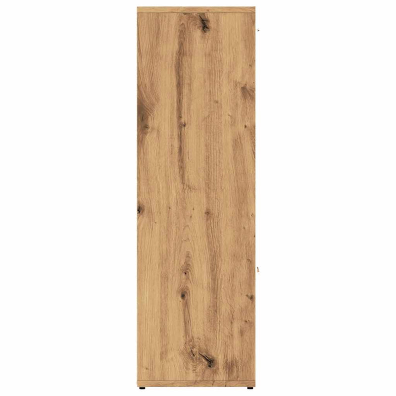vidaXL kézműves tölgy színű szerelt fa könyvespolc 90 x 28 x 90 cm