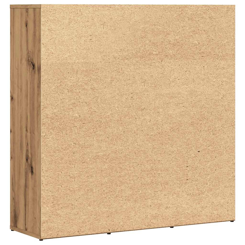 vidaXL kézműves tölgy színű szerelt fa könyvespolc 90 x 28 x 90 cm