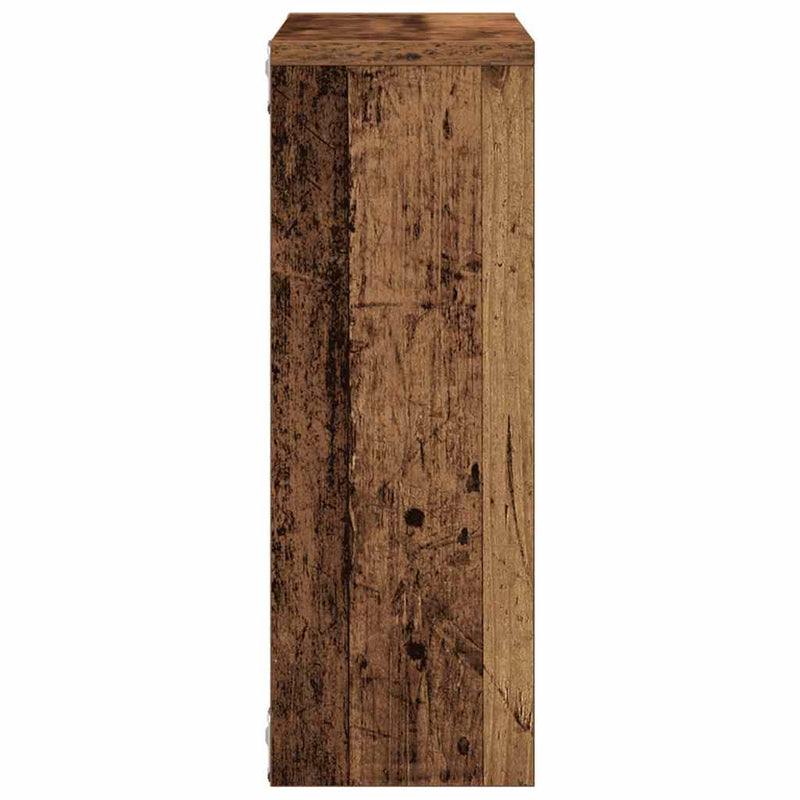 vidaXL antik fa színű szerelt fa fali polc 45 x 16 x 45 cm