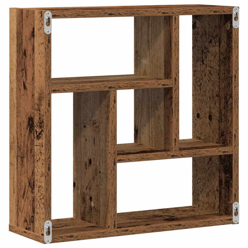 vidaXL antik fa színű szerelt fa fali polc 45 x 16 x 45 cm