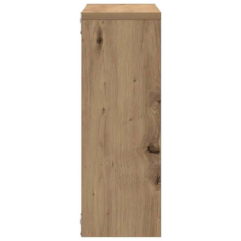 vidaXL kézműves tölgy színű szerelt fa fali polc 45 x 16 x 45 cm