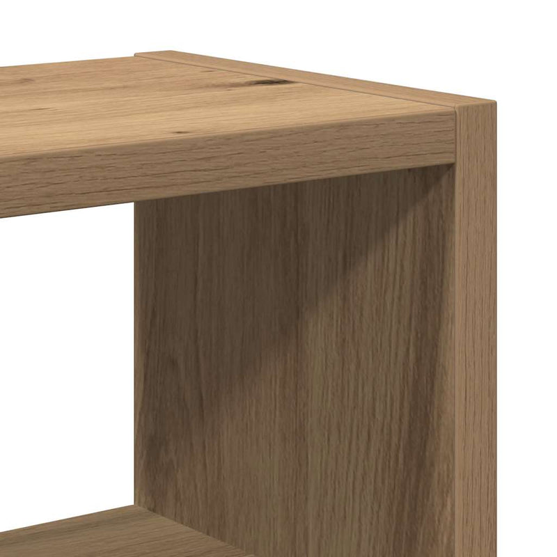 vidaXL kézműves tölgy színű szerelt fa fali polc 45 x 16 x 45 cm