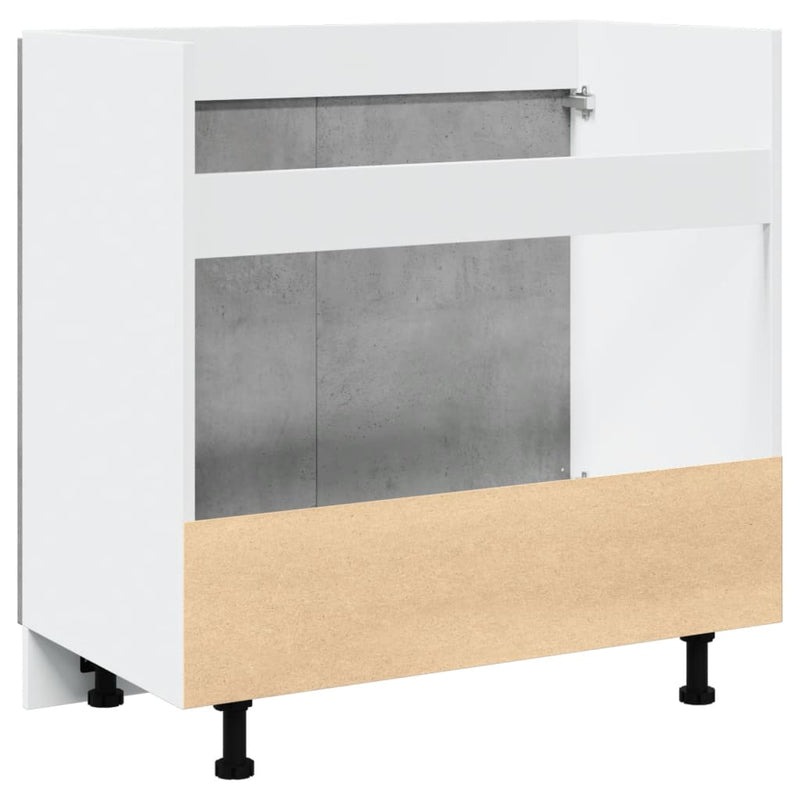 vidaXL betonszürke szerelt fa mosogató alsószekrény 80 x 46 x 81,5 cm