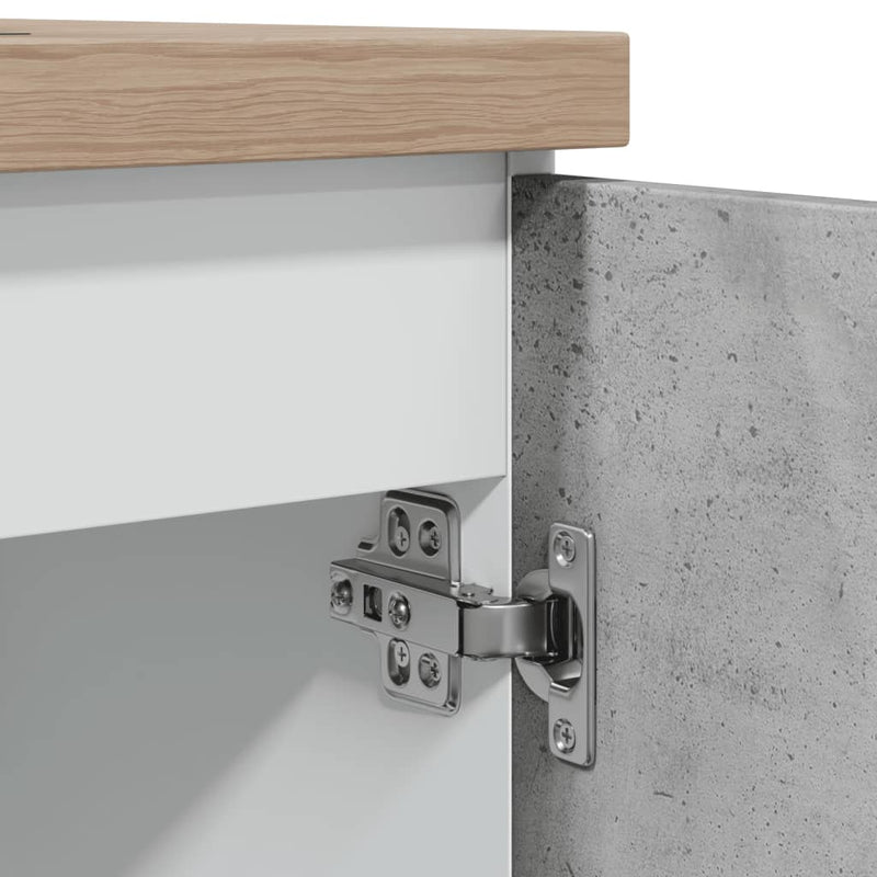 vidaXL betonszürke szerelt fa mosogató alsószekrény 80 x 46 x 81,5 cm
