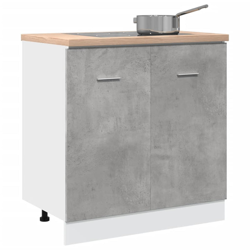 vidaXL betonszürke szerelt fa mosogató alsószekrény 80 x 46 x 81,5 cm