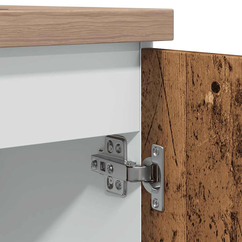 vidaXL antik fa színű szerelt fa mosogató alsószekrény 80x46x81,5 cm