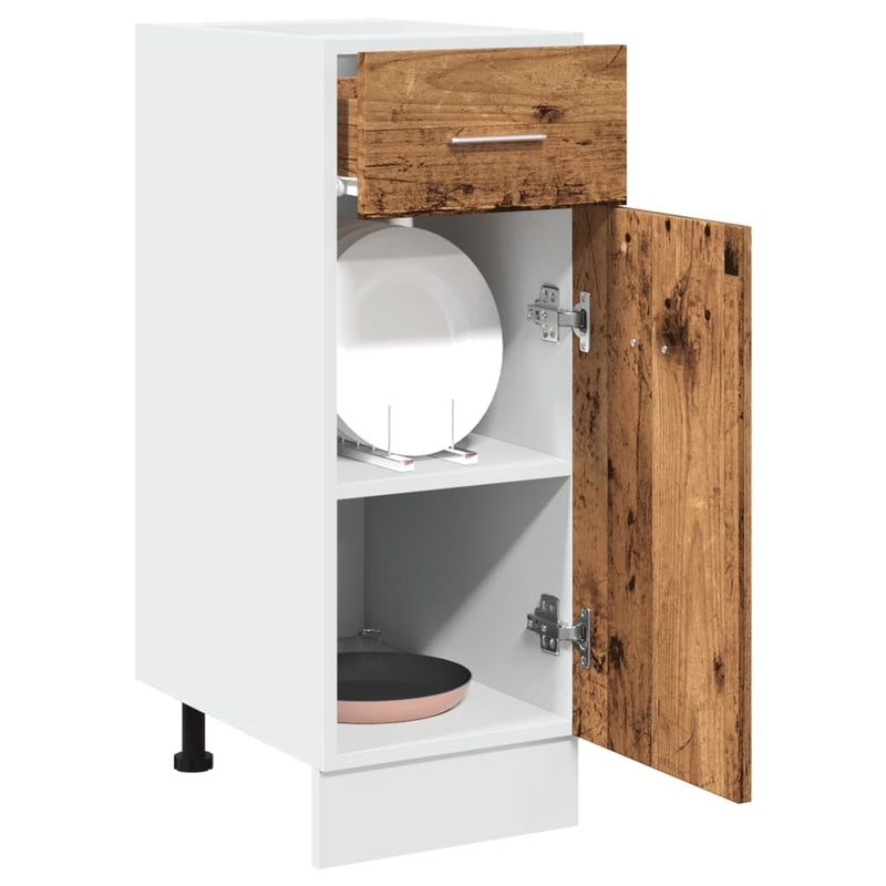 vidaXL antik fa színű szerelt fa fiókos alsószekrény 30 x 46 x 81,5 cm