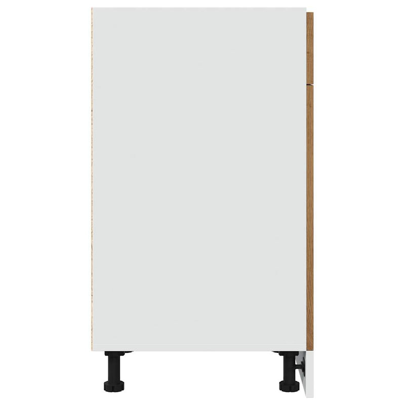 vidaXL kézműves tölgyszínű szerelt fa fiókos alsószekrény 40x46x81,5cm