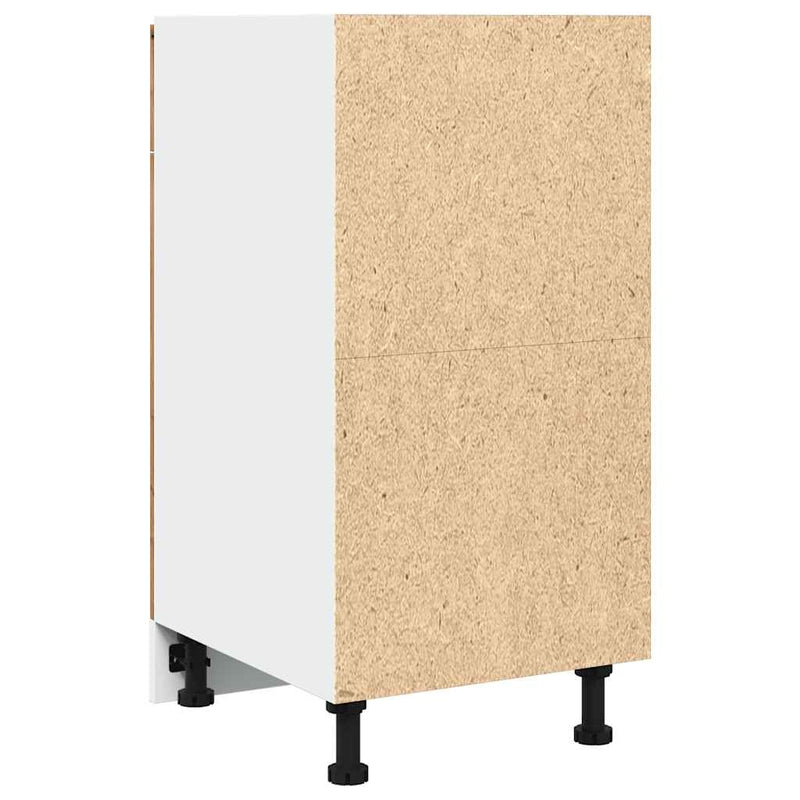 vidaXL kézműves tölgyszínű szerelt fa fiókos alsószekrény 40x46x81,5cm