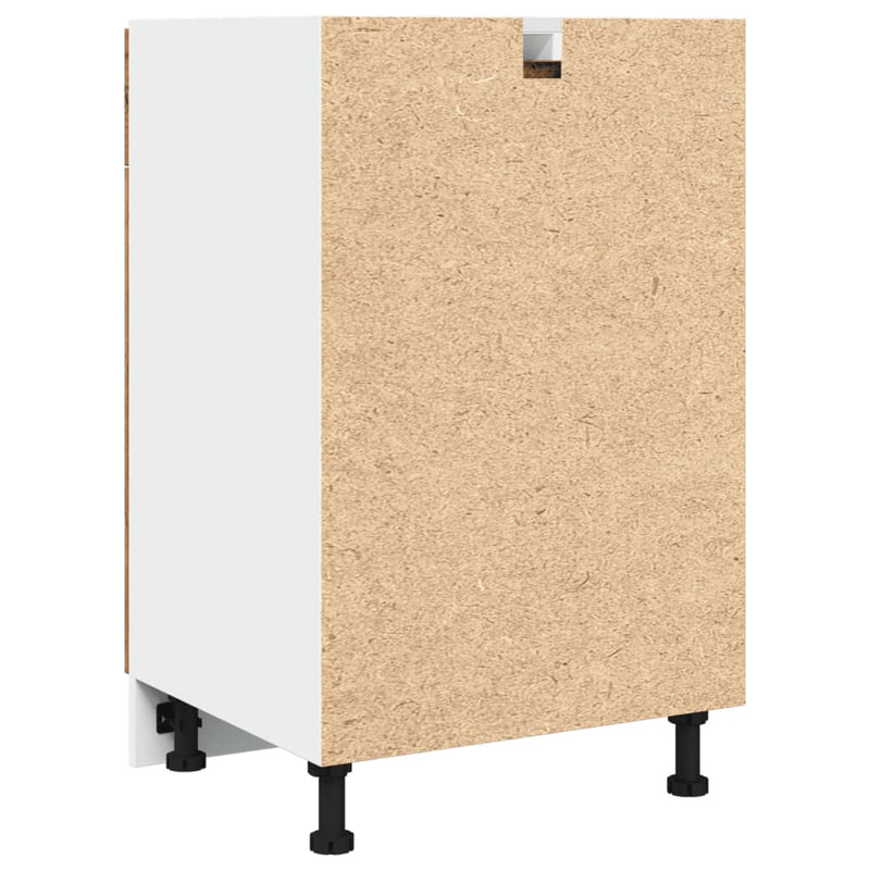vidaXL antik fa színű szerelt fa fiókos alsószekrény 50 x 46 x 81,5 cm