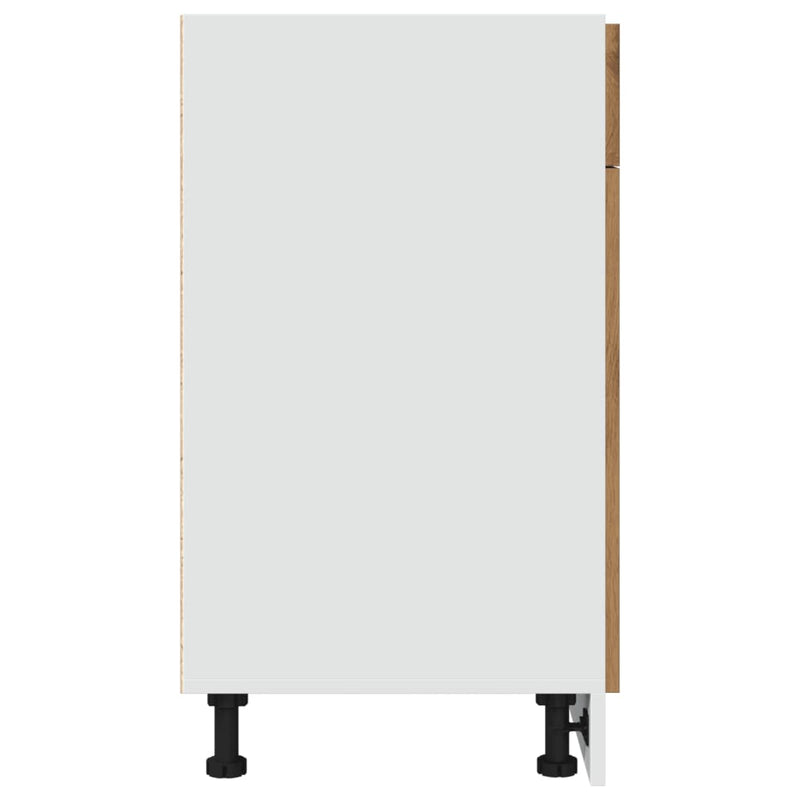 vidaXL kézműves tölgyszínű szerelt fa fiókos alsószekrény 50x46x81,5cm