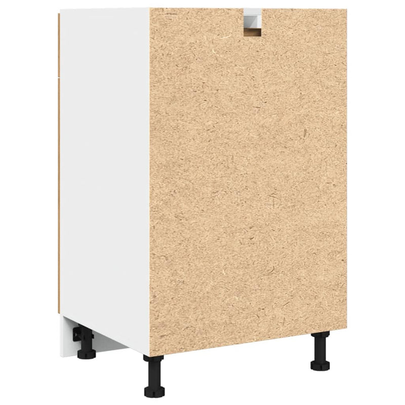 vidaXL kézműves tölgyszínű szerelt fa fiókos alsószekrény 50x46x81,5cm