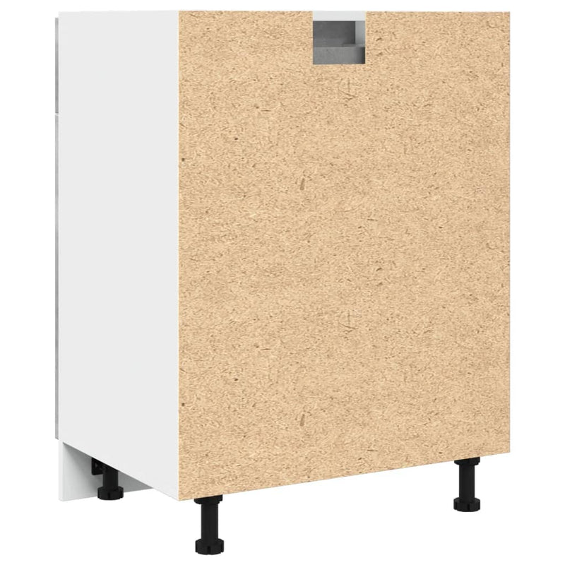 vidaXL betonszürke szerelt fa fiókos alsószekrény 60 x 46 x 81,5 cm