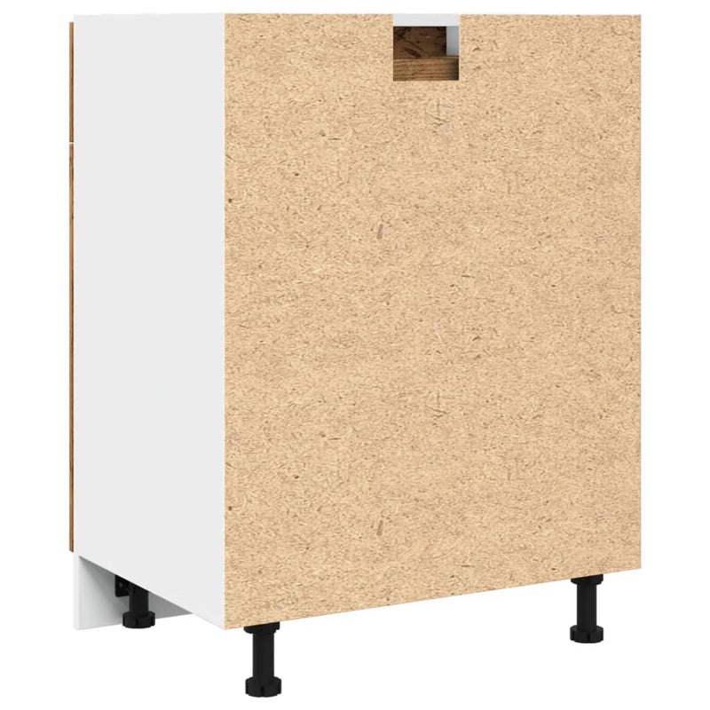 vidaXL antik fa színű szerelt fa fiókos alsószekrény 60 x 46 x 81,5 cm