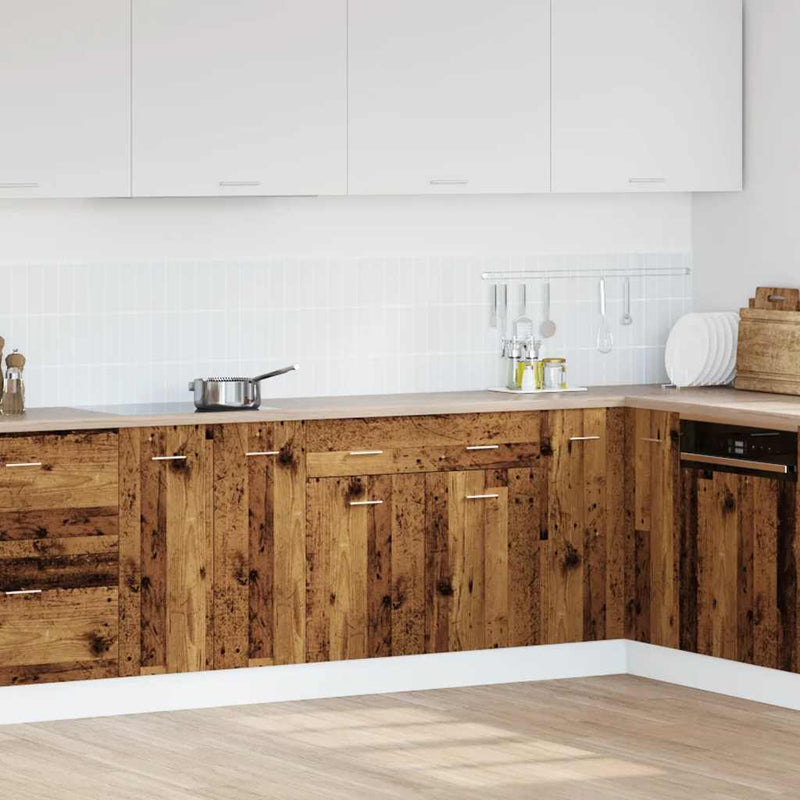 vidaXL antik fa színű szerelt fa fiókos alsószekrény 80 x 46 x 81,5 cm