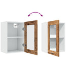 vidaXL antik fa színű szerelt fa függő üvegszekrény 40 x 31 x 60 cm