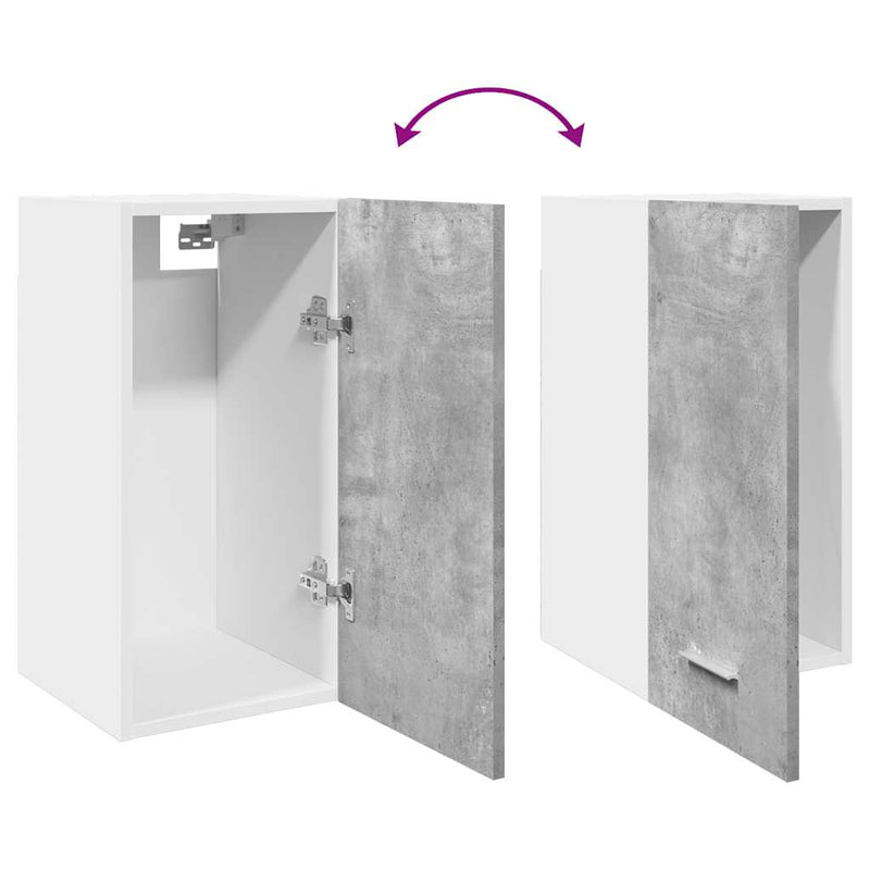 vidaXL “Lyon” betonszürke szerelt fa függő szekrény 30 x 31 x 60 cm