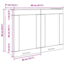 vidaXL függő üvegszekrény betonszürke 80x31x60 cm