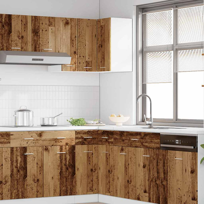 vidaXL antik fa szerelt fa függő sarokszekrény 57 x 57 x 60 cm