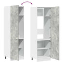 vidaXL betonszürke forgácslap szekrény hűtőhöz 60 x 57 x 207 cm