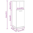 vidaXL fürdőszobai szekrény kézműves tölgy 30x30x95 cm műszaki fa